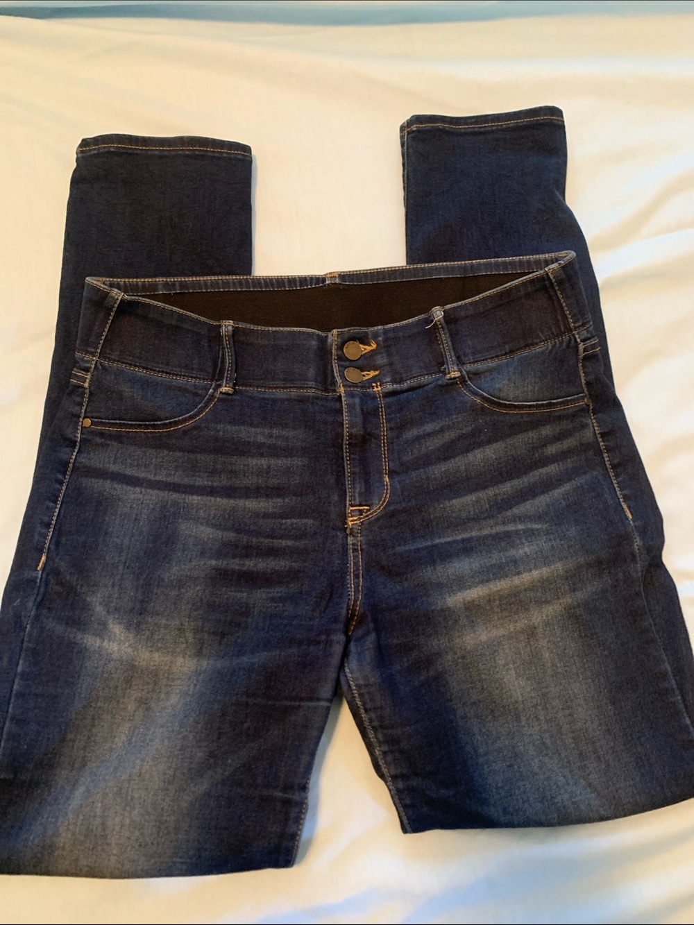 Apt. 9 Women’s Tummy Control Straight Jeans Dark Blue Sz.12